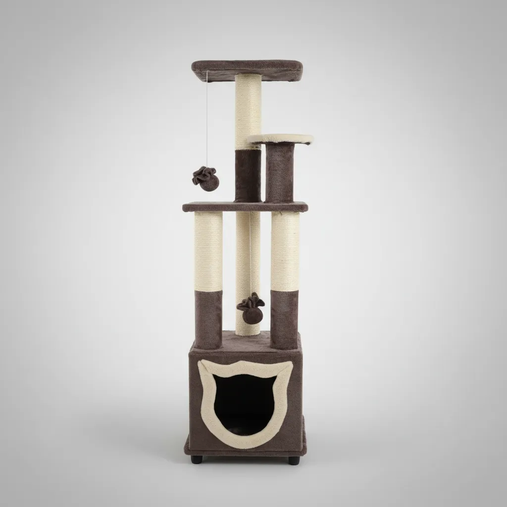 Gimnasio Rascador Gatos 4 Niveles 140cm
