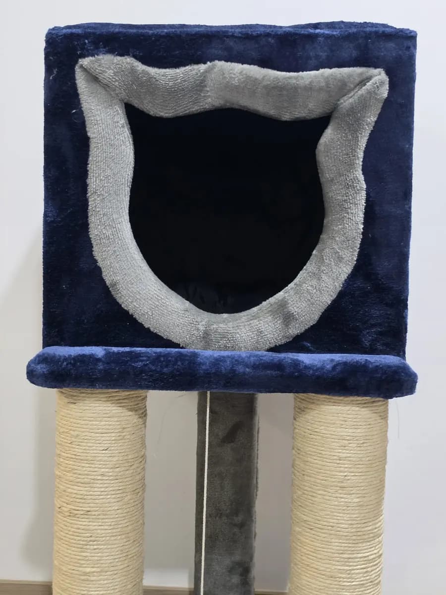 Gimnasio Rascador Gatos Con Casa Cueva 2 Niveles miniatura 3