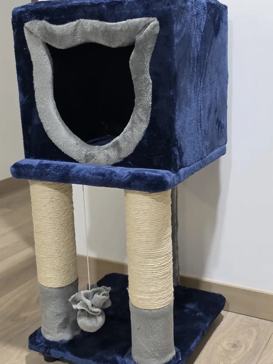Gimnasio Rascador Gatos Con Casa Cueva 2 Niveles miniatura 4