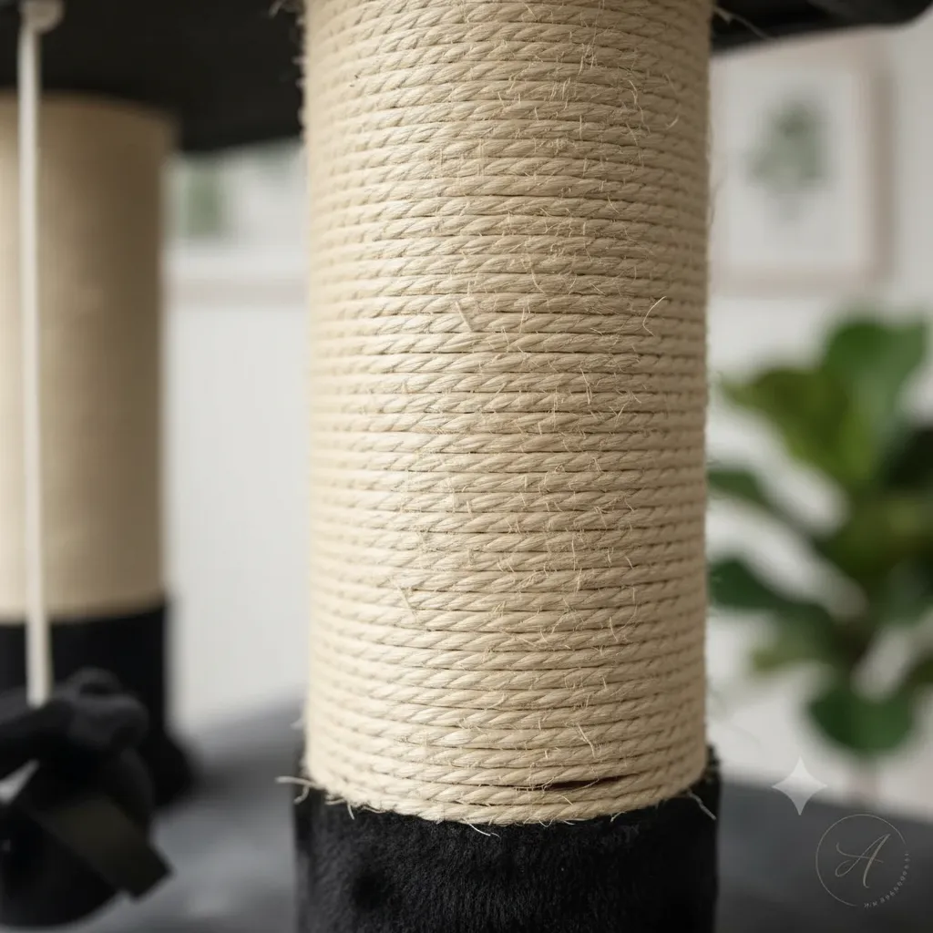Gimnasio Rascador Para Gatos Con Casa Grande Y Juguete 80 Cm miniatura 2
