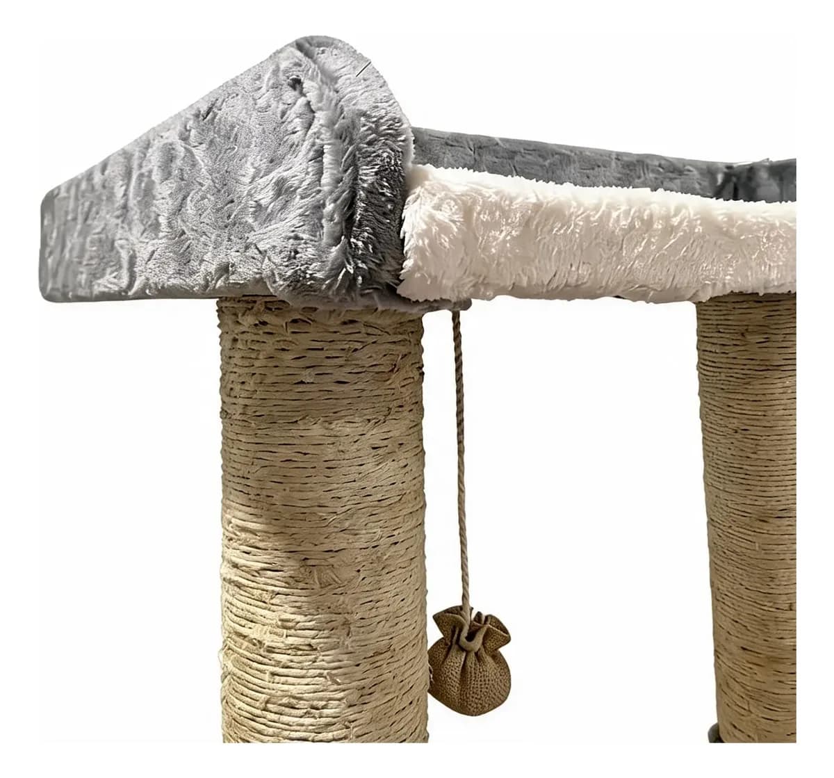 Rascador De Escritorio 2 Gatos 75cm 2 Niveles+juguete miniatura 3