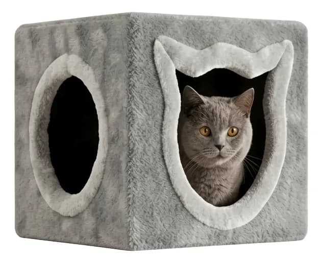 Casa Para Gato Flotante O De Piso 40x40 miniatura 3